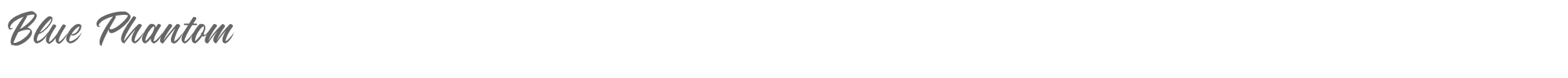 Sample characters Blue Phantom Font